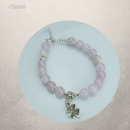 1924021 Trang Sức Phong Thủy Hộ Mệnh Bình An CTjade - Vòng Tay Đá Thạch Anh Hồng Thiên Nhiên